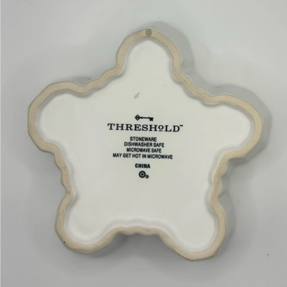 Threshold Target White Snowflake Dish Ramekin Winter Stoneware